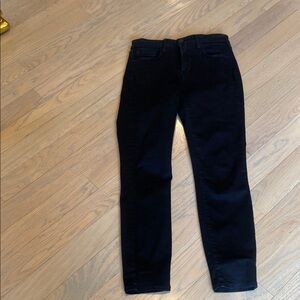 L'AGENCE Black Skinny Jeans Distressed Ankle-Length